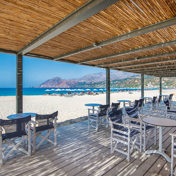 Plakias Resort Rethymno Beach Bar sea front sandy beach