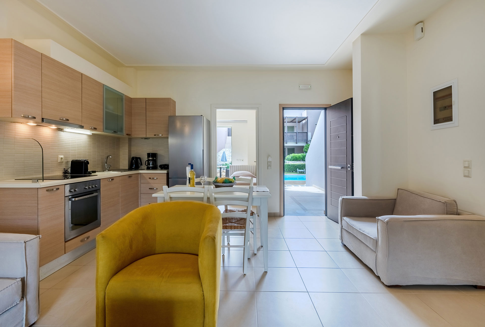 apartment with pool view in a two bedrooms apartment in plakias, rethymno, crete