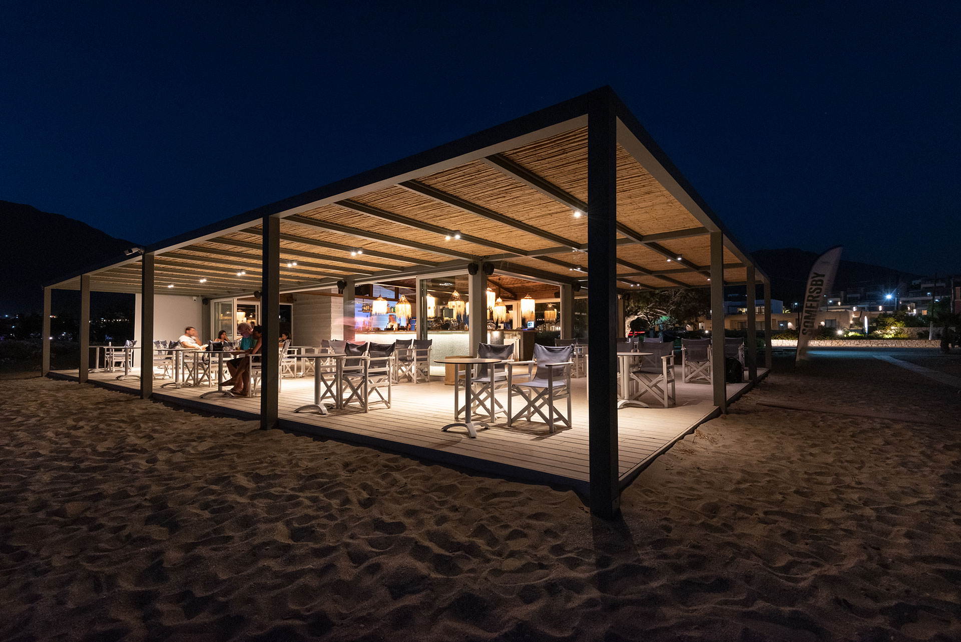 Plakias Resort Rethymno Beach Bar night lights