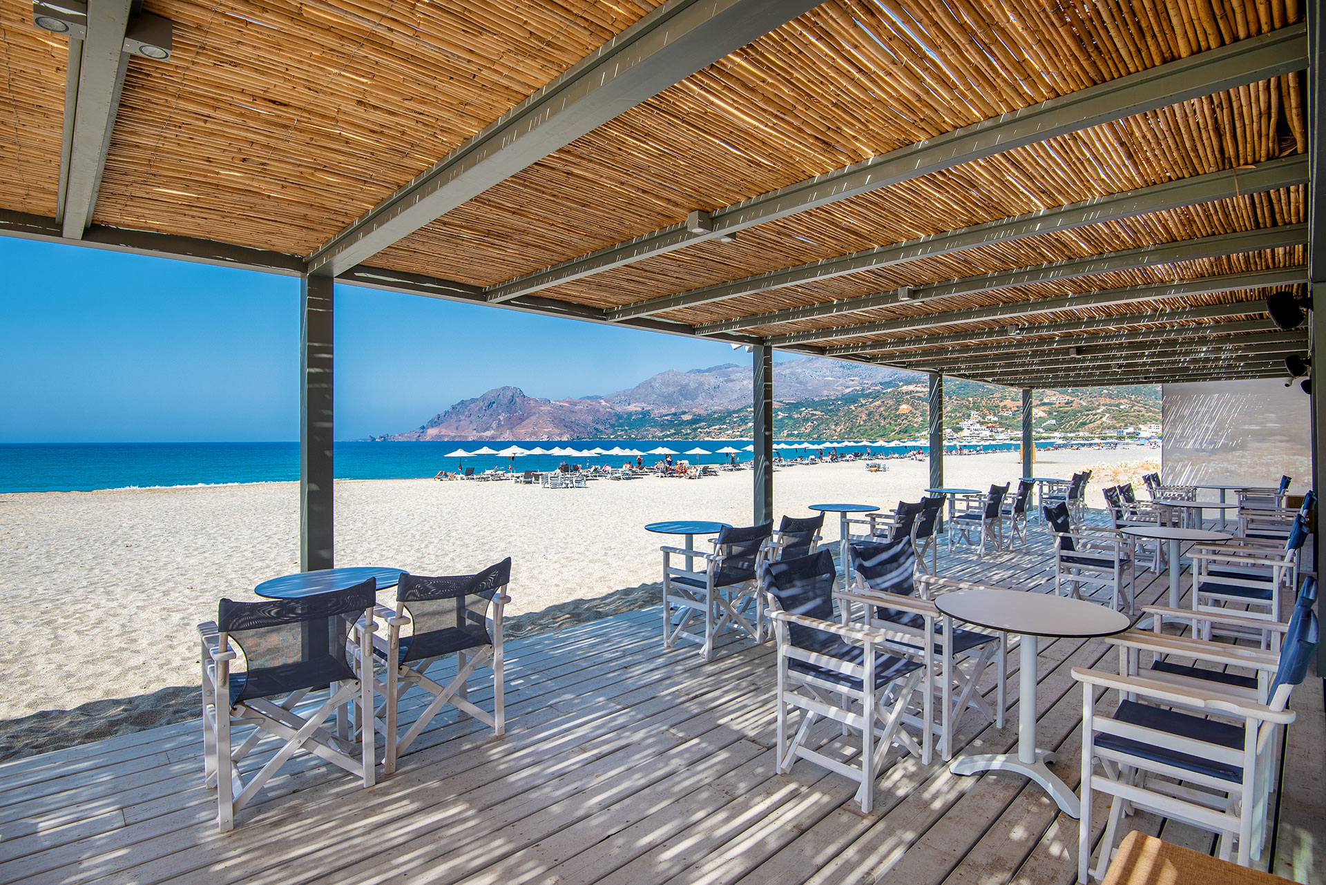 Plakias Resort Rethymno Beach Bar sea front sandy beach