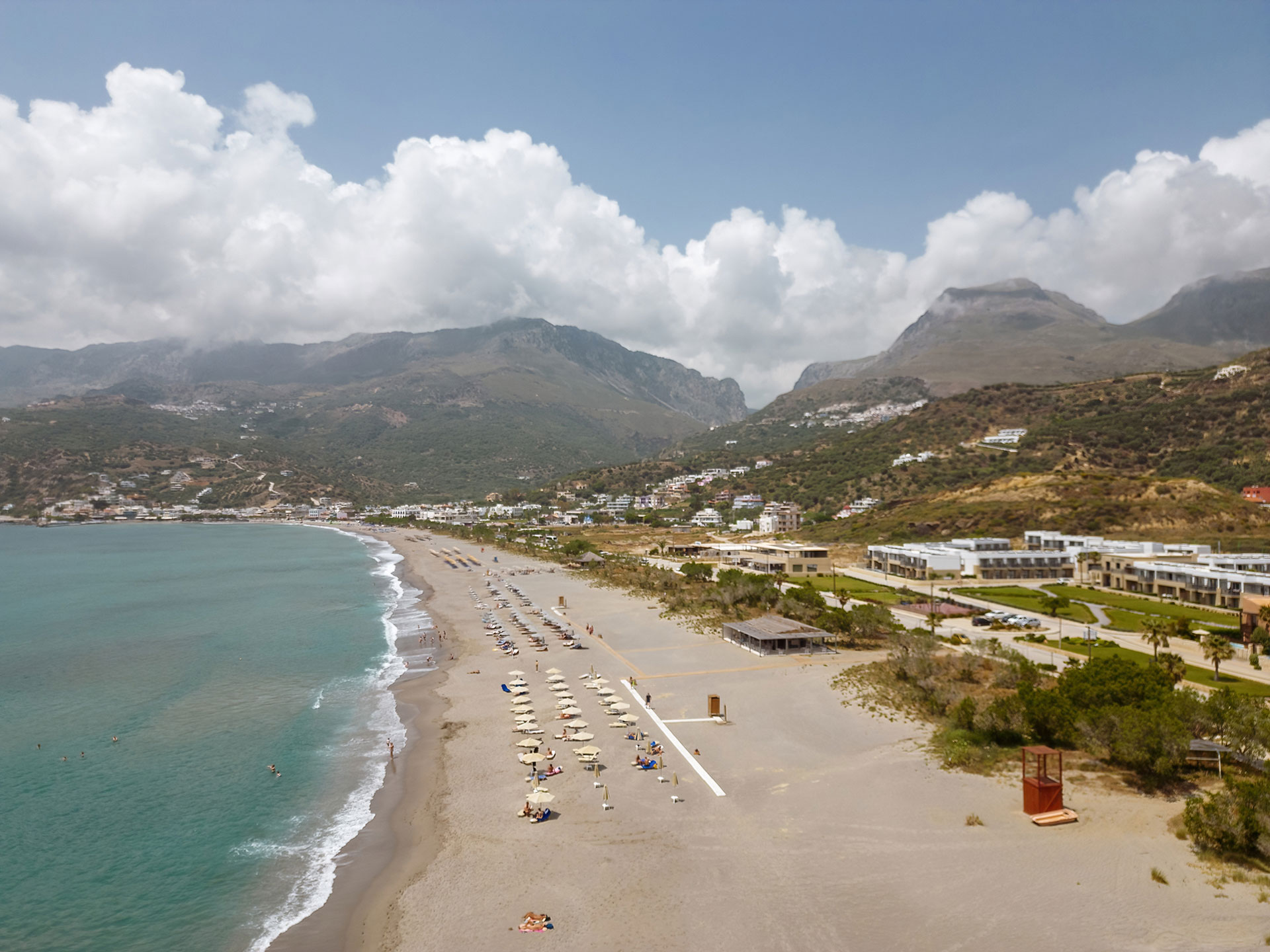 plakias beach with plakias resorts in rethymno crete