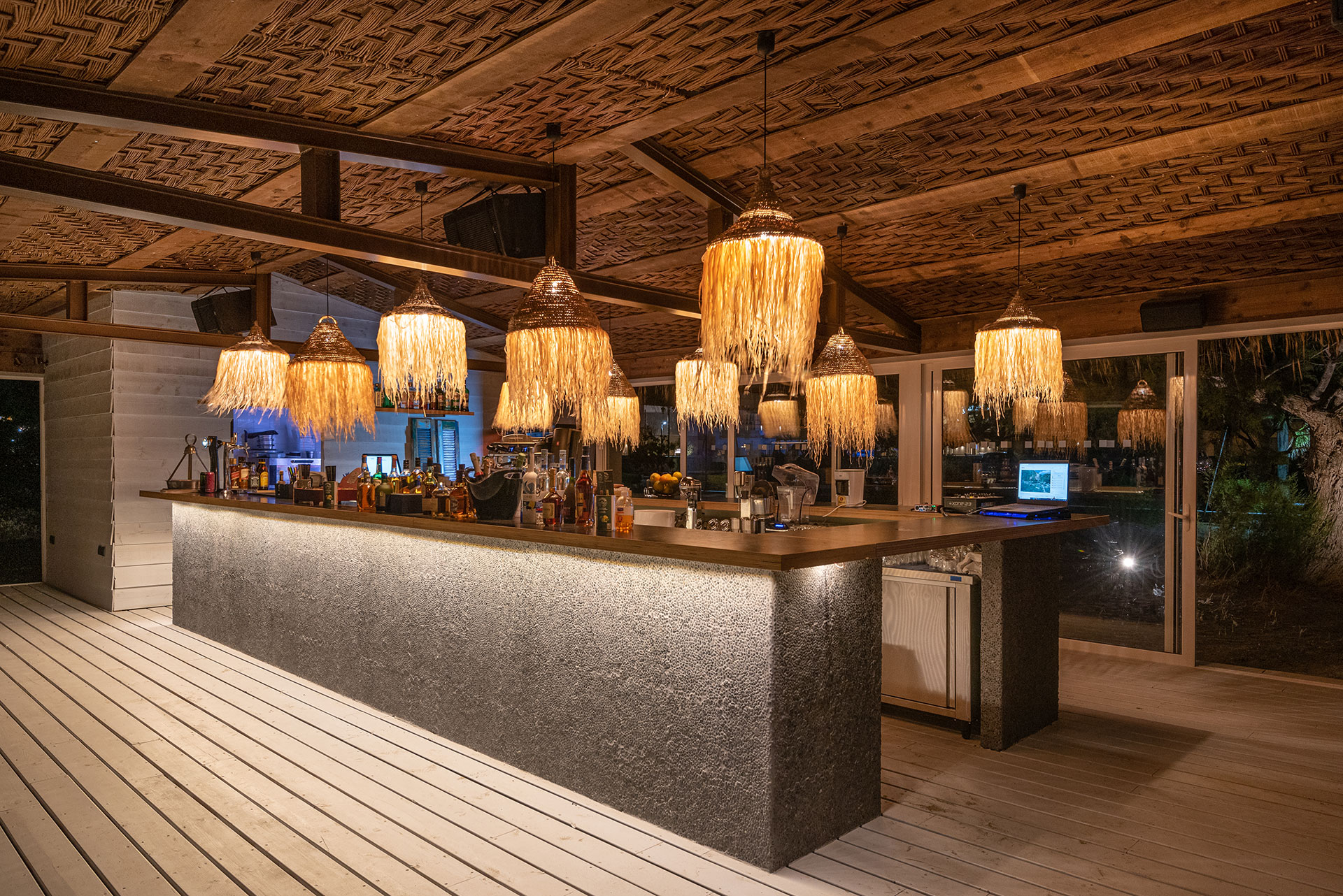 Plakias Resort Rethymno Beach Bar ceiling lights