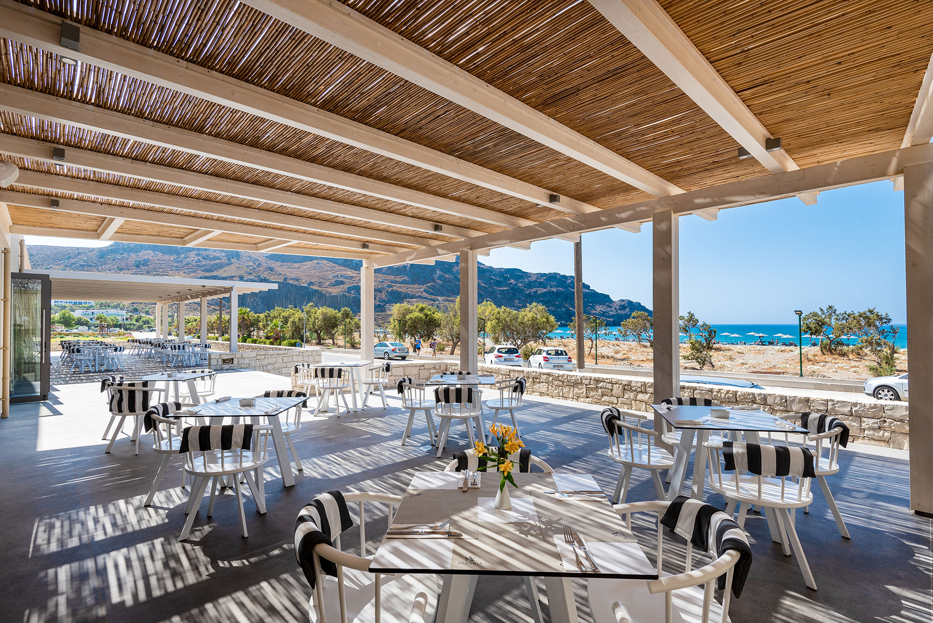 Plakias Resort Rethymno Main Restaurant outdoor beach front