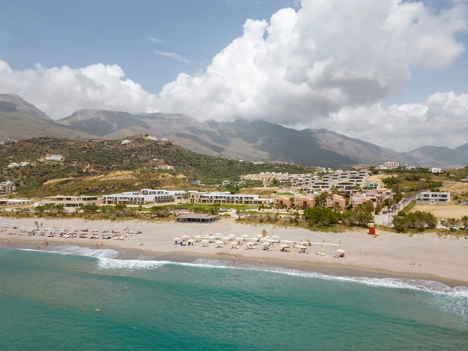 panoramic view of plakias resorts beach front hotel in plakias rethymno crete